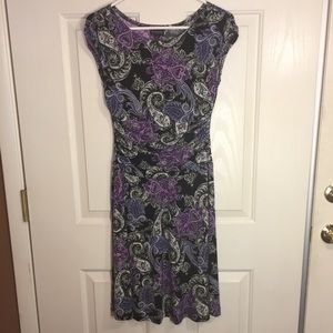 Size 4 EUC Enfocus dress black and purple